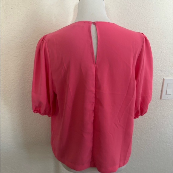 Marled Vibrant Pink Blouse - Picture 2 of 8